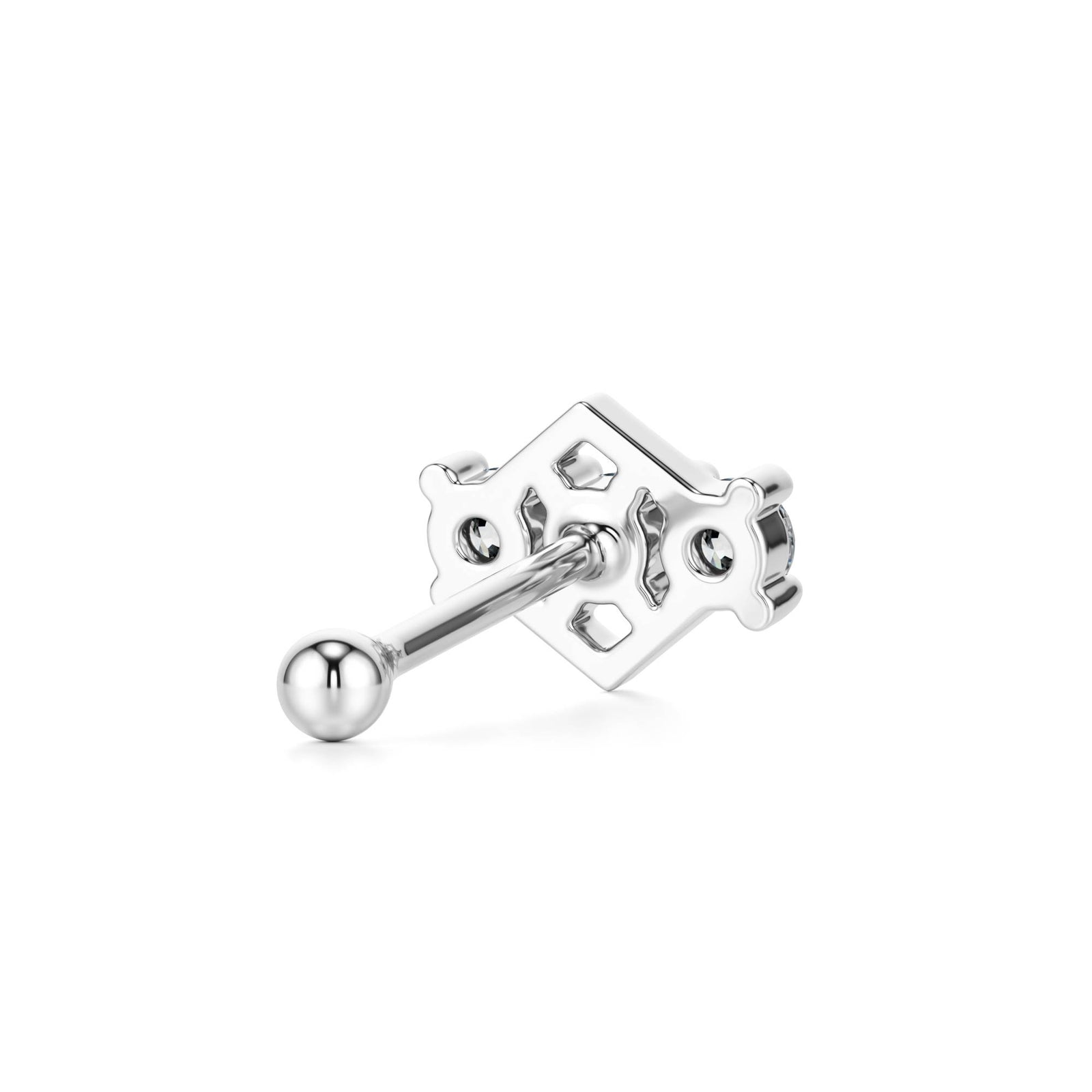 Rekha | 18k White Gold Diamond Nose Stud