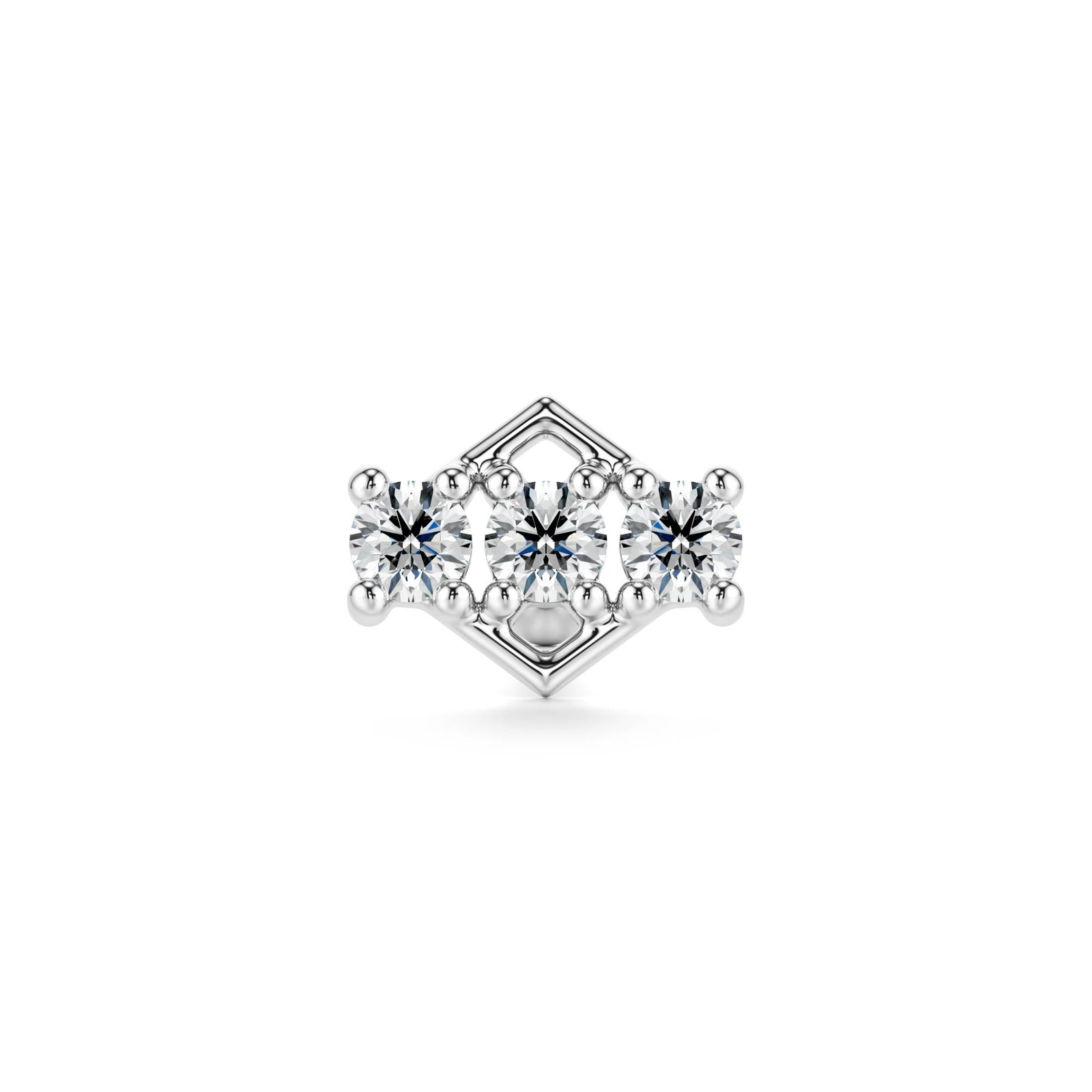 Rekha | 18k White Gold Diamond Nose Stud