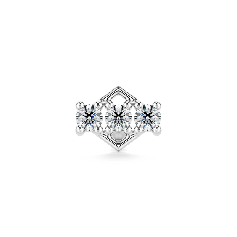 Rekha | 18k White Gold Diamond Nose Stud