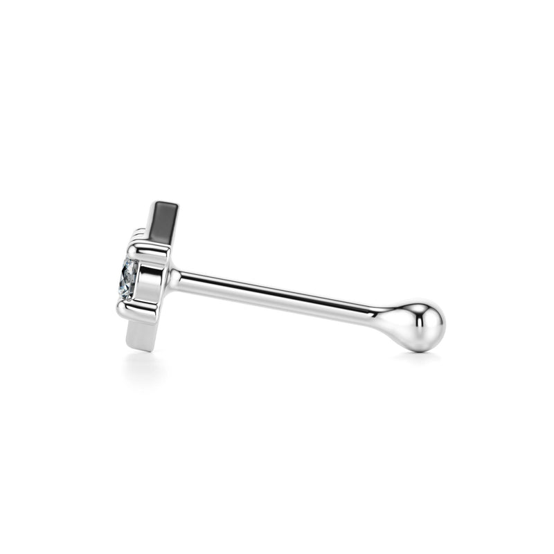Rekha | 18k White Gold Diamond Nose Stud