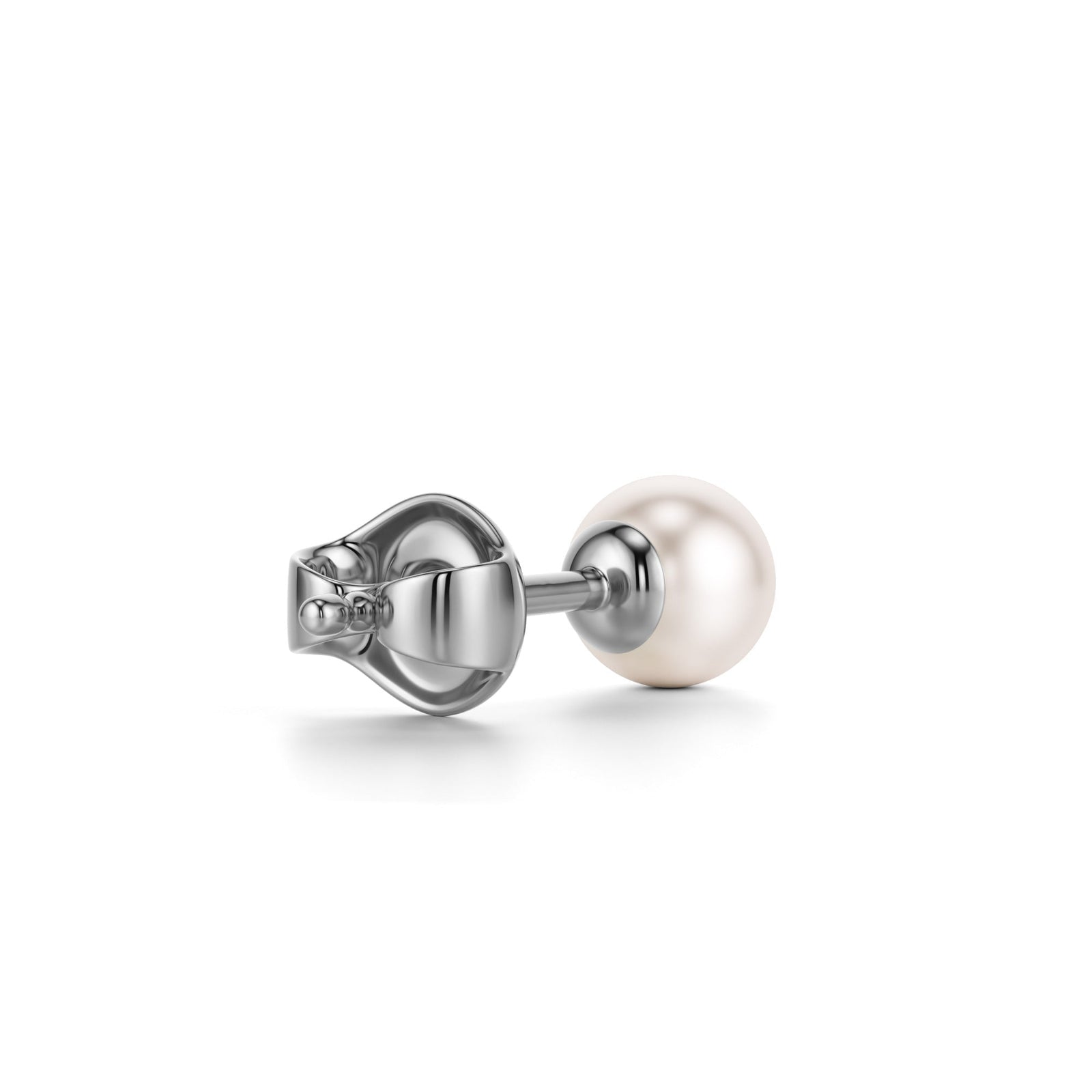 Saaf | White Gold Akoya Pearl Stud Earrings