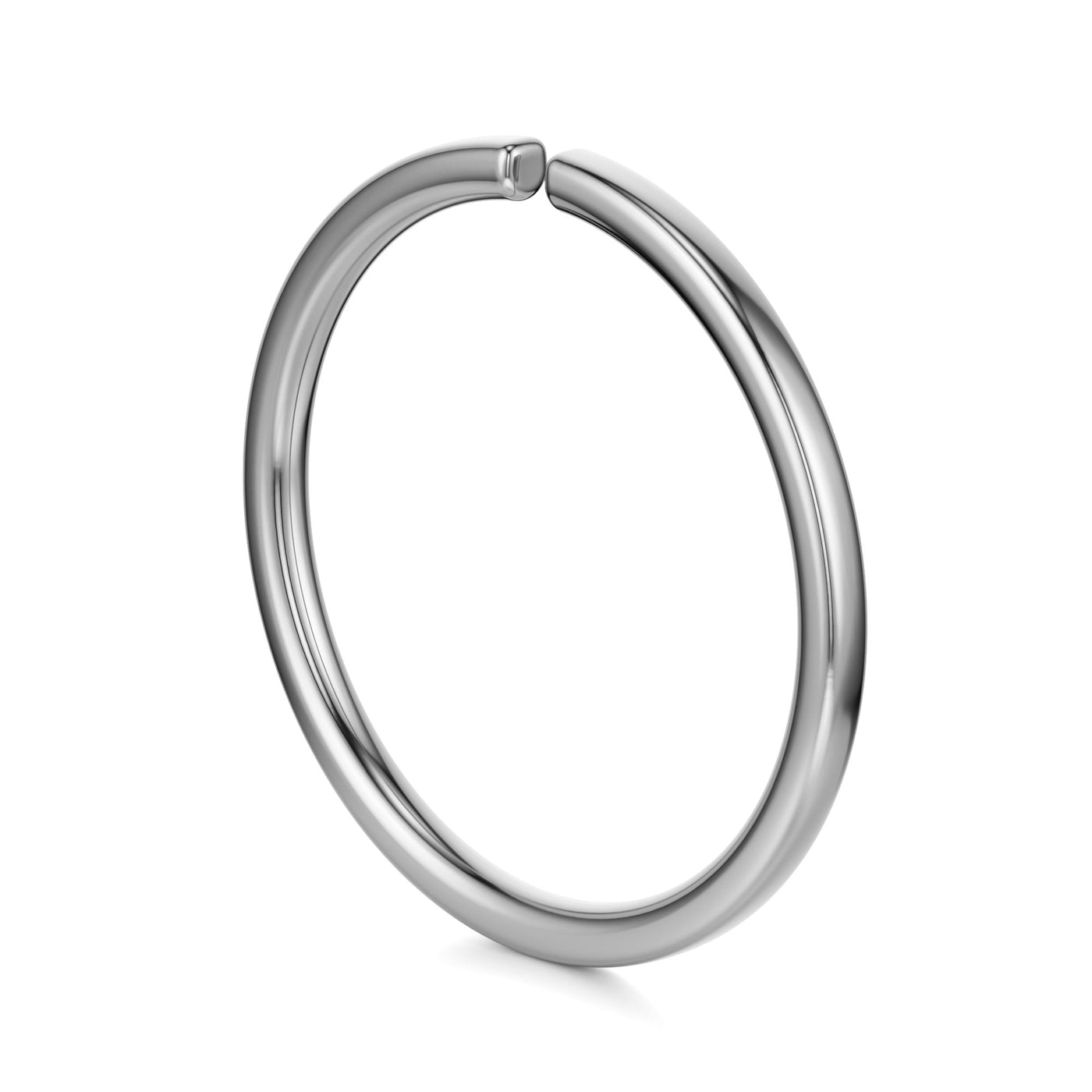 Classic Nose Hoop In White