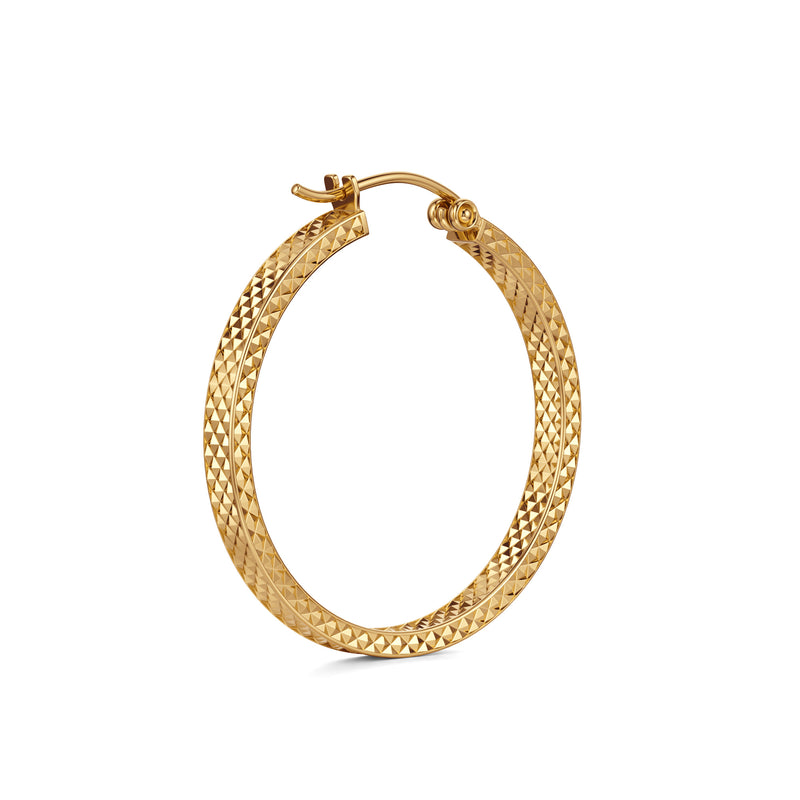 Tanhai | Thick Gold Hoop Earrings