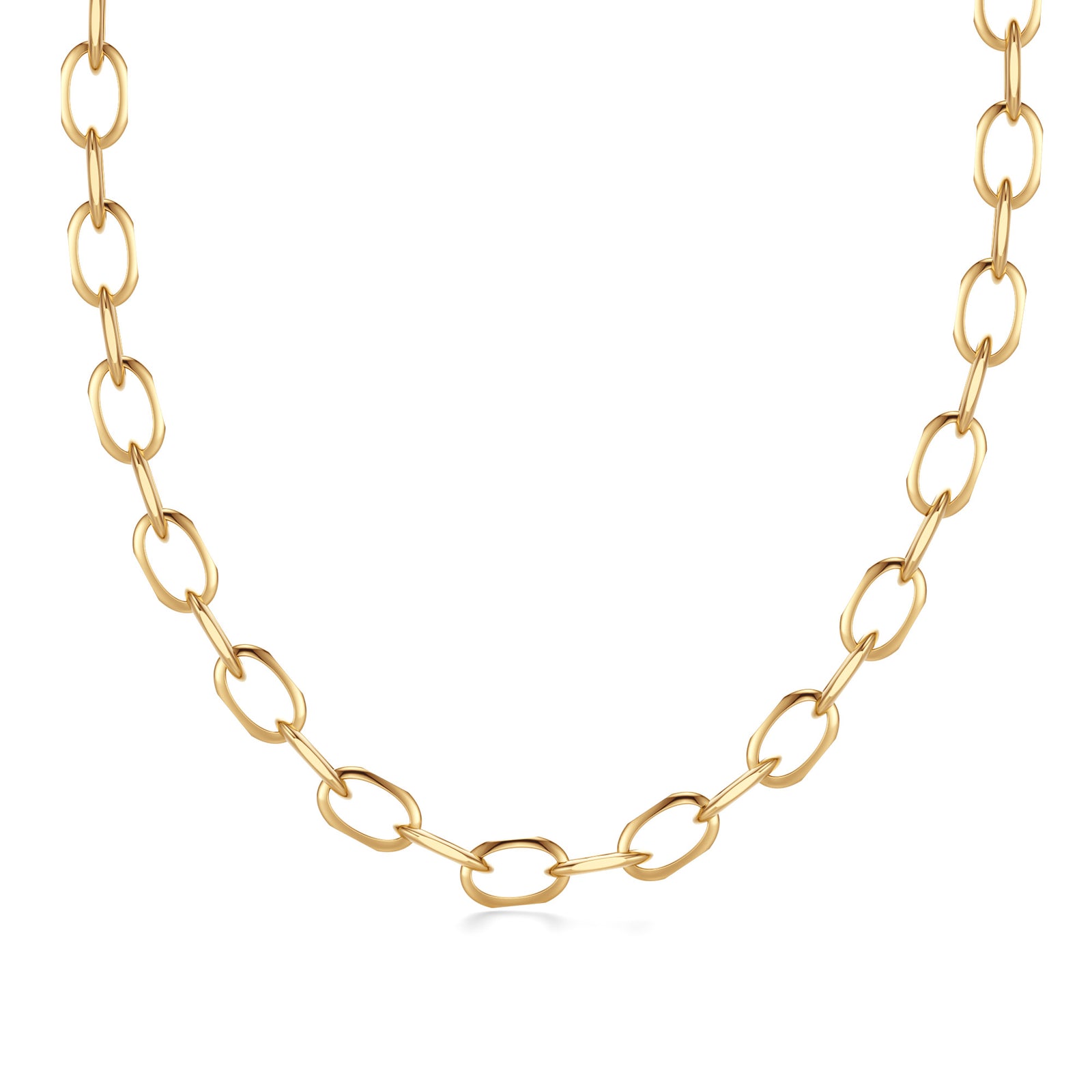 Ishara | Gold Oval Link Chain