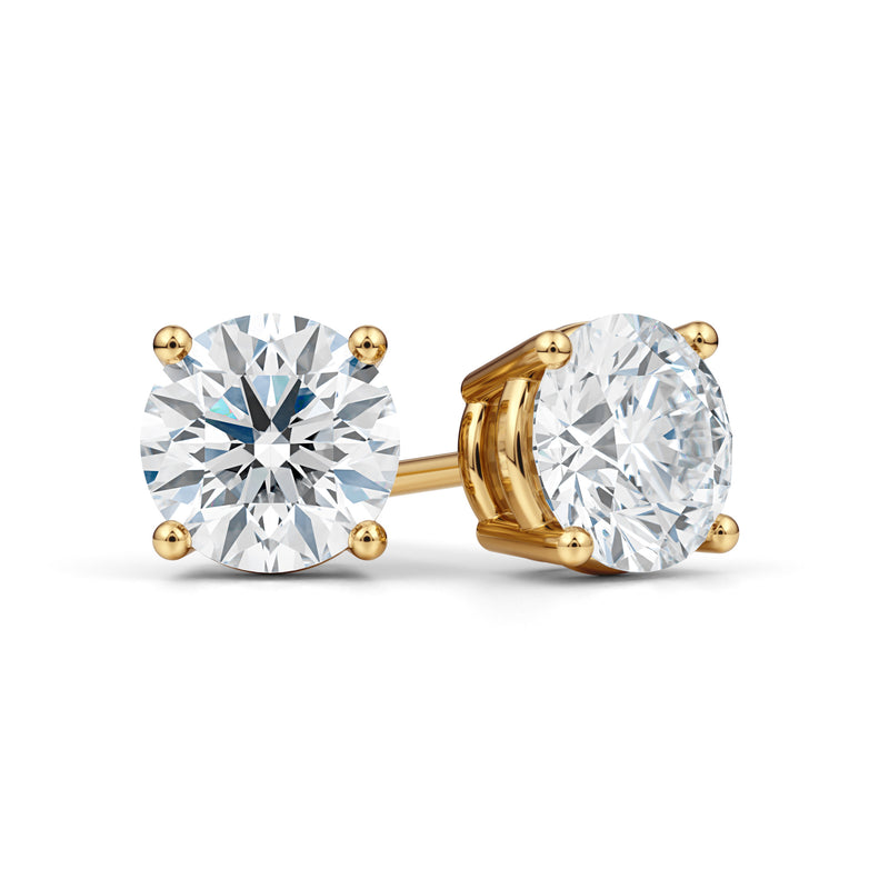 Taskeen | Gold VVS Diamond Stud Earrings