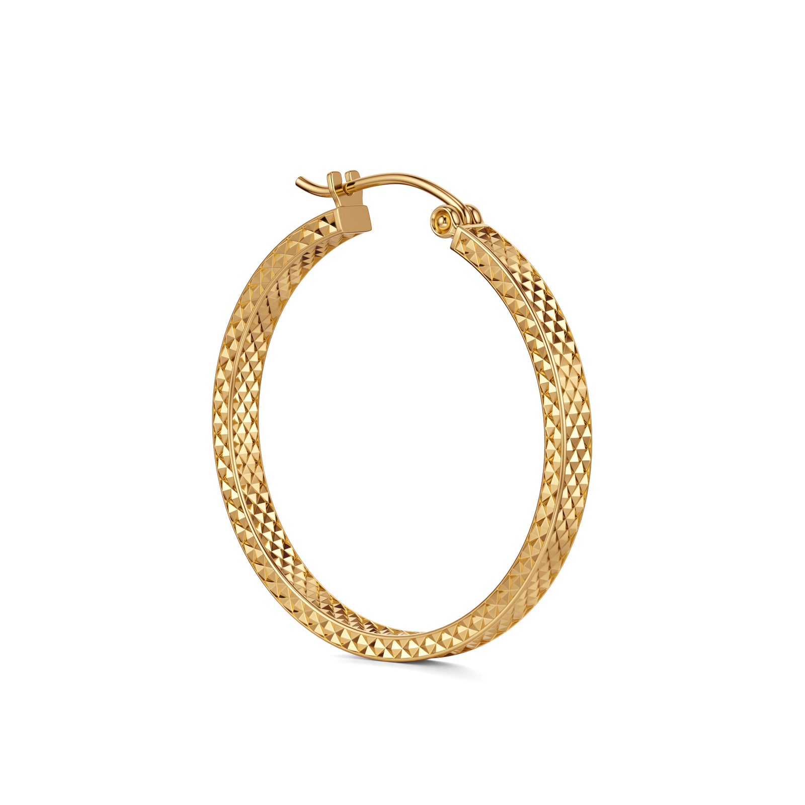Tanhai | Thick Gold Hoop Earrings