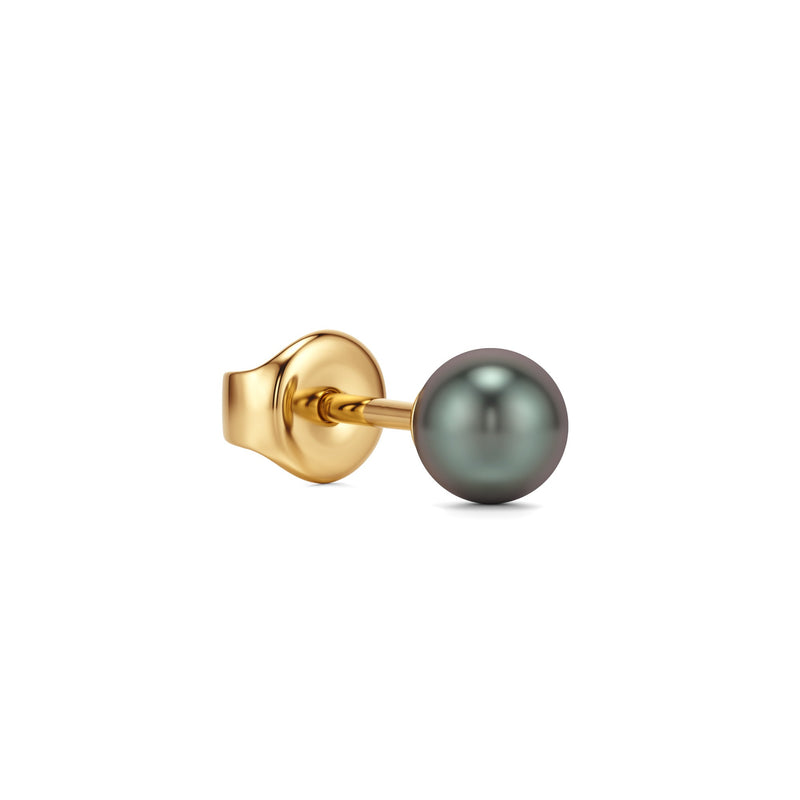 Kalika | Gold Tahitian Pearl Stud Earrings