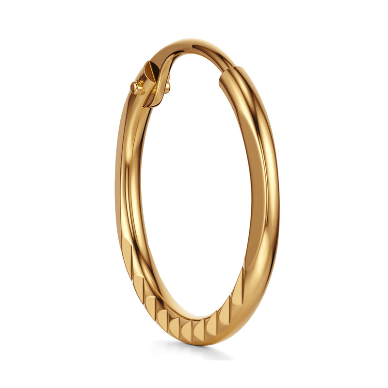 Bakara | 22k Gold Single Hoop Earring