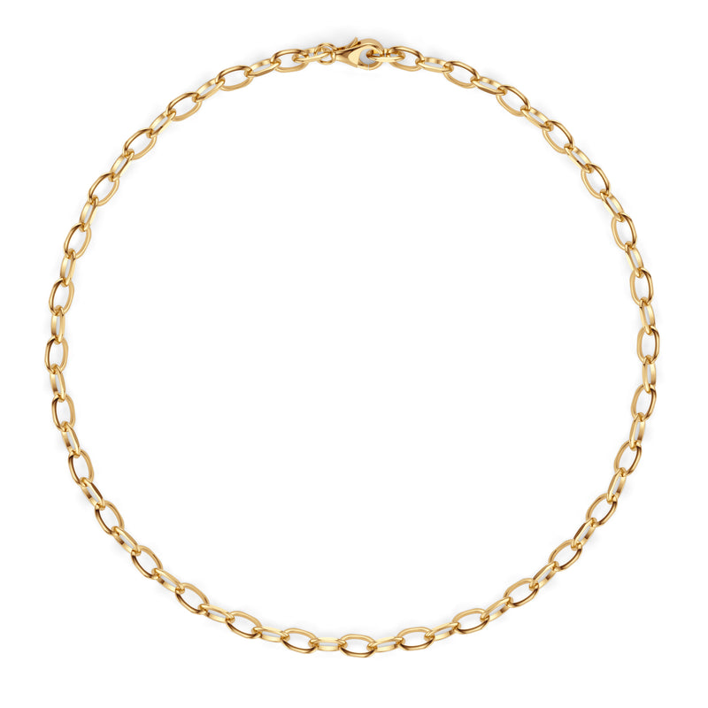 Ishara | Gold Oval Link Chain